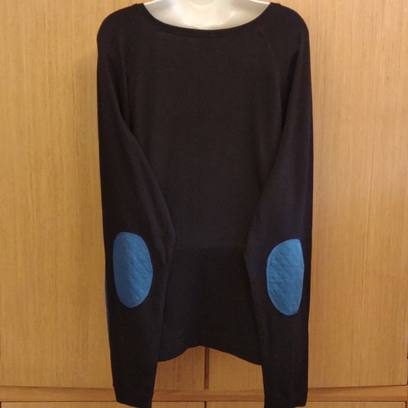 +SZ NWT LS Black/Blue Quilted Front Top SZ 2X By Westbound Woman - Picture 2 of 8